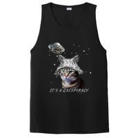 Funny Tinfoil Hat Cat Lover PosiCharge Competitor Tank