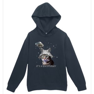 Funny Tinfoil Hat Cat Lover Urban Pullover Hoodie