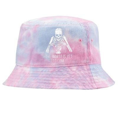 Fortune Teller Halloween Costume Funny Skull Skeleton Tie-Dyed Bucket Hat