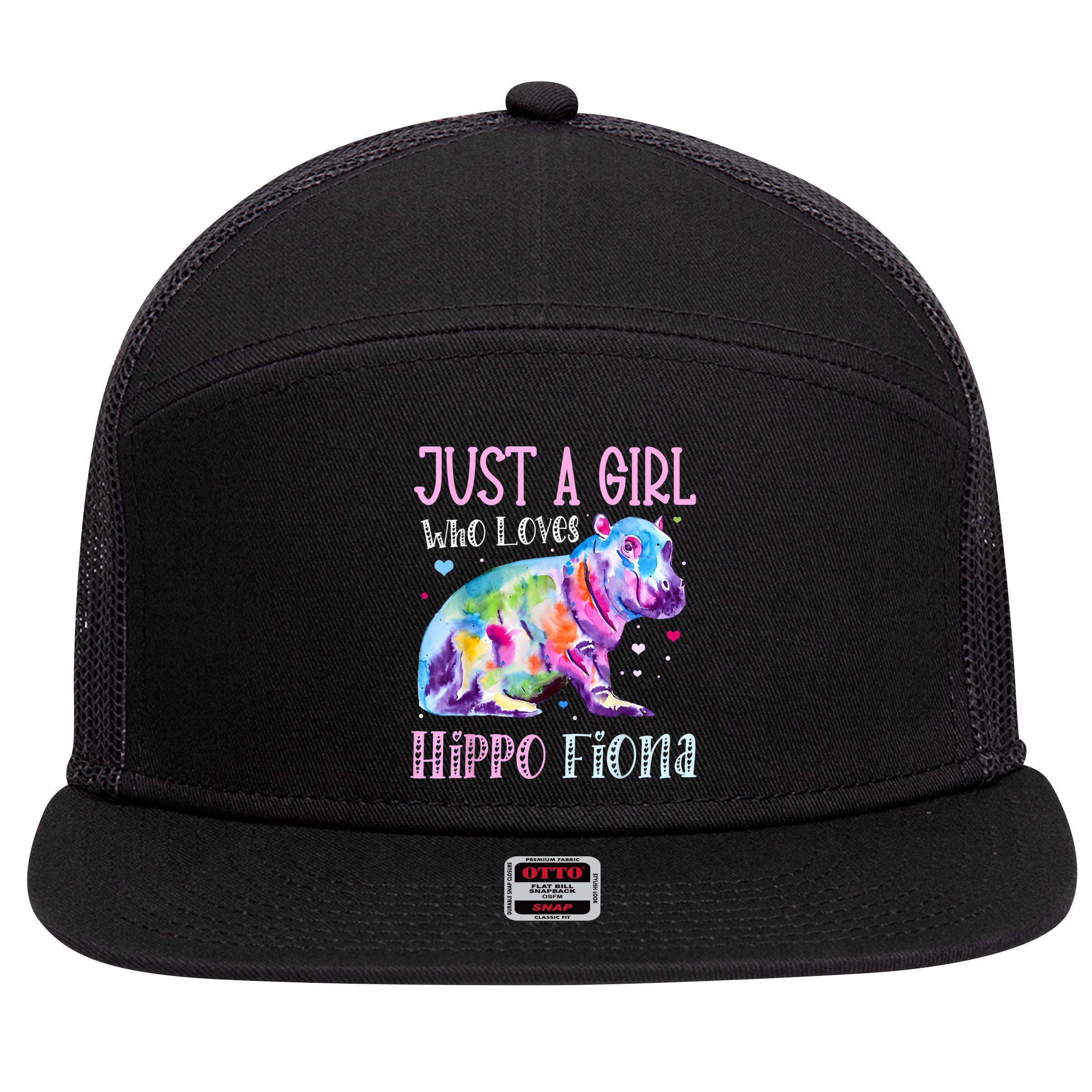 Fiona The Hippo Baby Love Hippo Fiona 7 Panel Mesh Trucker Snapback Hat