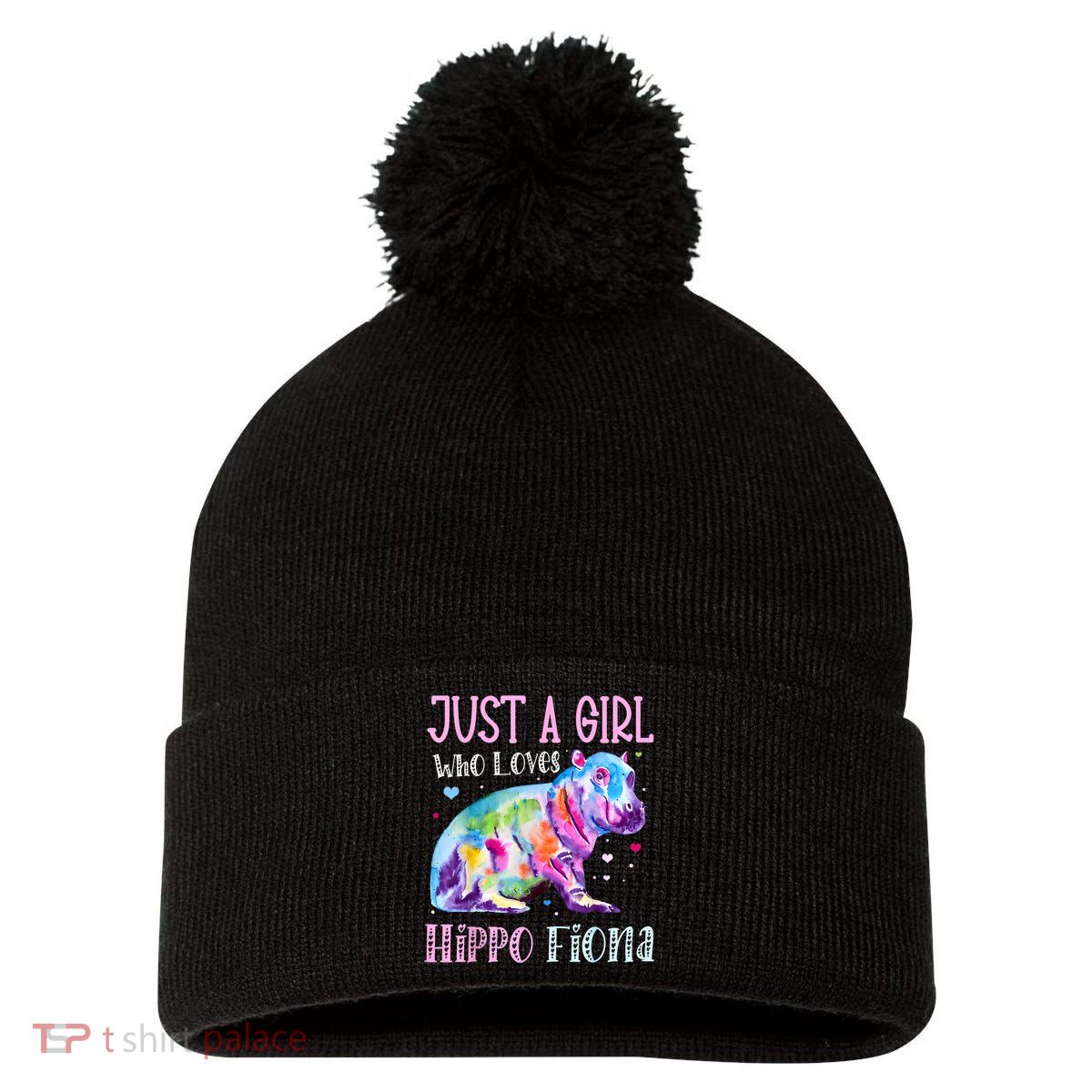 Fiona The Hippo Baby Love Hippo Fiona Pom Pom 12in Knit Beanie