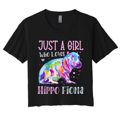 Fiona The Hippo Baby Love Hippo Fiona Women's Crop Top Tee