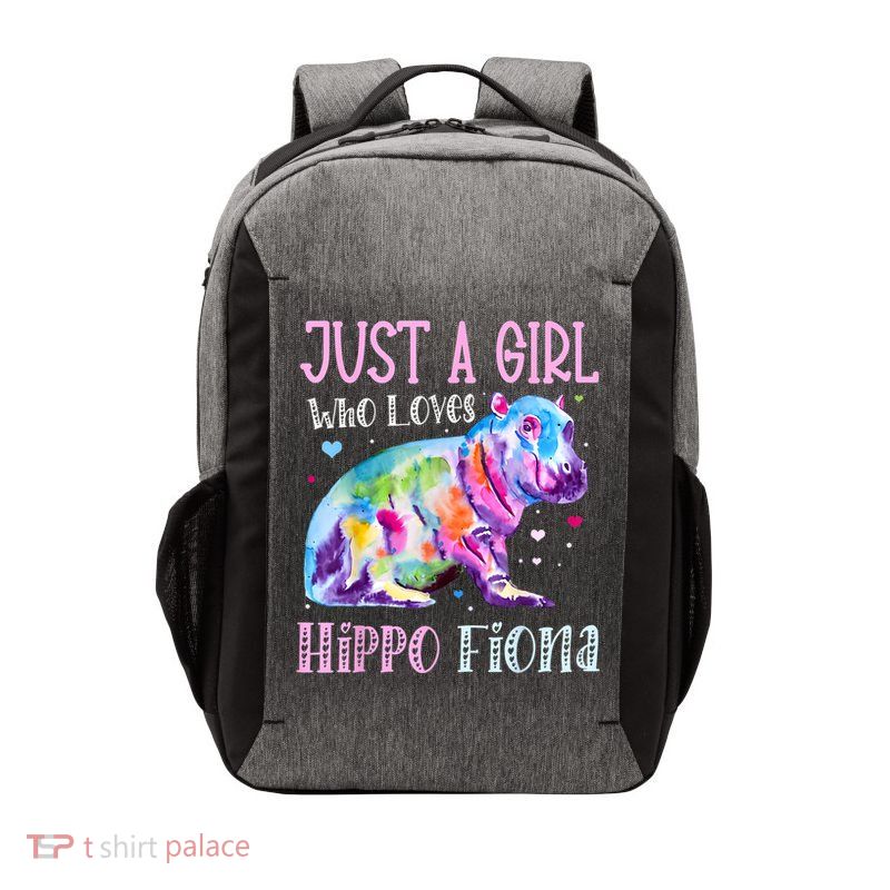 Fiona The Hippo Baby Love Hippo Fiona Vector Backpack