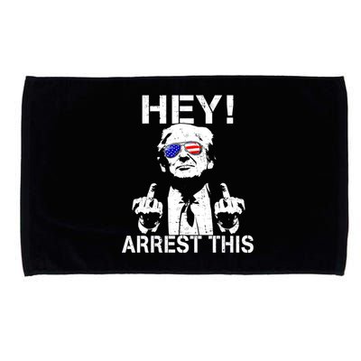 Funny Trump Hey Arrest This Microfiber Hand Towel