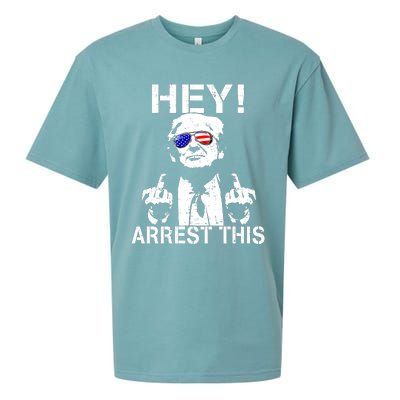 Funny Trump Hey Arrest This Sueded Cloud Jersey T-Shirt