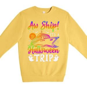 Funny Trip Halloween Cruise Squad Family 2024 Cruising Crew Premium Crewneck Sweatshirt