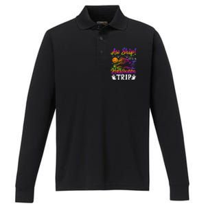 Funny Trip Halloween Cruise Squad Family 2024 Cruising Crew Performance Long Sleeve Polo