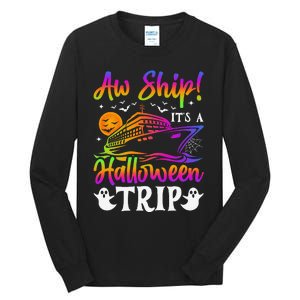 Funny Trip Halloween Cruise Squad Family 2024 Cruising Crew Tall Long Sleeve T-Shirt