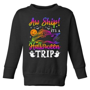 Funny Trip Halloween Cruise Squad Family 2024 Cruising Crew Toddler Sweatshirt