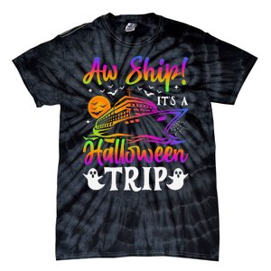 Funny Trip Halloween Cruise Squad Family 2024 Cruising Crew Tie-Dye T-Shirt