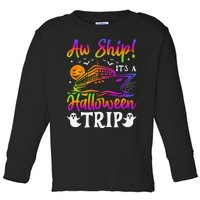 Funny Trip Halloween Cruise Squad Family 2024 Cruising Crew Toddler Long Sleeve Shirt