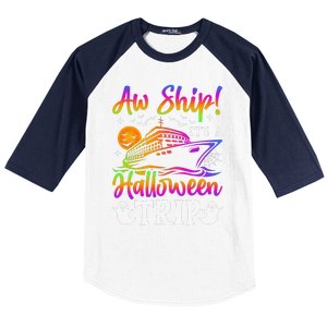 Funny Trip Halloween Cruise Squad Family 2024 Cruising Crew Baseball Sleeve Shirt