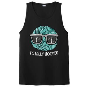 Funny Totally Hooked Crochet Lover Gift Crocheting Funny Gift PosiCharge Competitor Tank