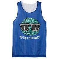 Funny Totally Hooked Crochet Lover Gift Crocheting Funny Gift Mesh Reversible Basketball Jersey Tank