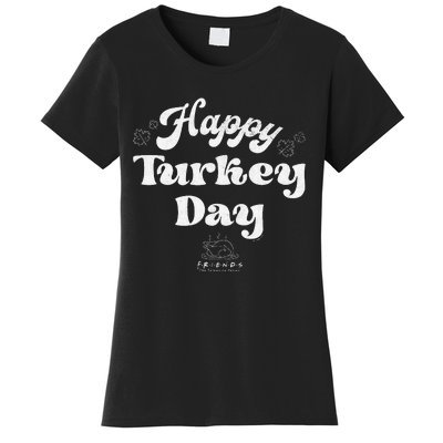 Friends Thanksgiving Happy Turkey Day Vintage Text Women's T-Shirt