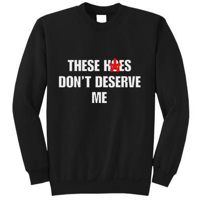 Funny These Hoes DonT Deserve Me Joke Saying Sweatshirt