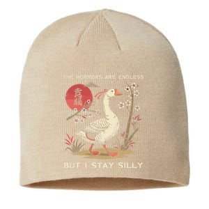 Funny The Horrors Are Endless But I Stay Silly Goose Meme Sustainable Beanie