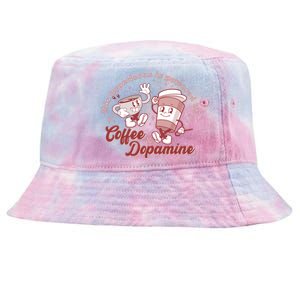 Funny This Hyperfocus Is Powered By Coffee And Dopamine Coffee Lover Tie-Dyed Bucket Hat