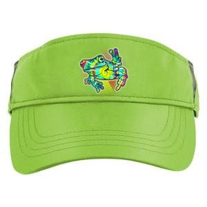 Funny Trippy Hippie Psychedelic Peace Frog Adult Drive Performance Visor