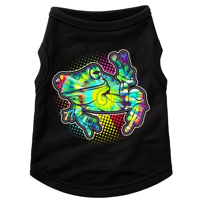 Funny Trippy Hippie Psychedelic Peace Frog Doggie Tank