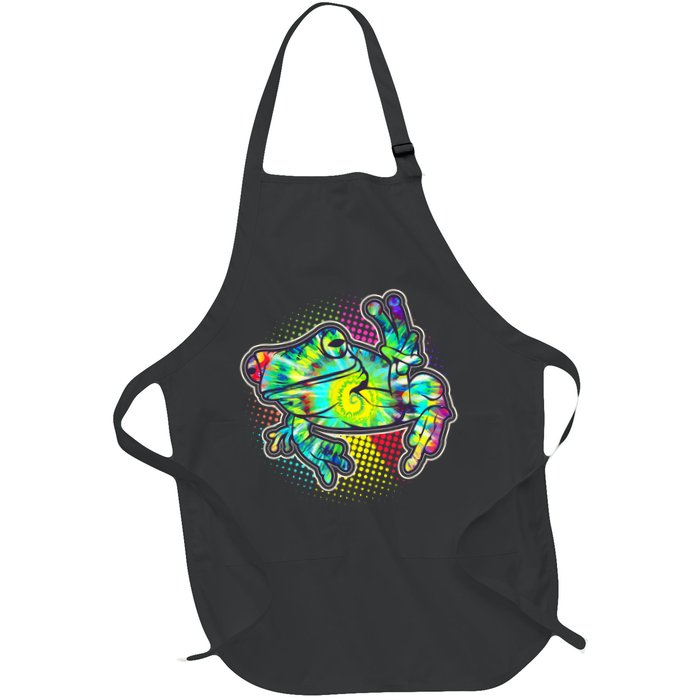 Funny Trippy Hippie Psychedelic Peace Frog Apron
