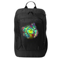 Funny Trippy Hippie Psychedelic Peace Frog City Backpack