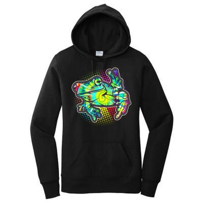 Funny Trippy Hippie Psychedelic Peace Frog Women's Pullover Hoodie
