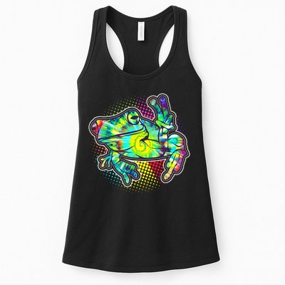 Funny Trippy Hippie Psychedelic Peace Frog Womens Tank Top