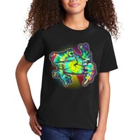 Funny Trippy Hippie Psychedelic Peace Frog Kids T-Shirt