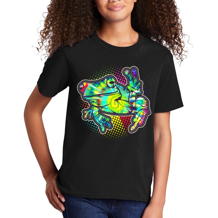Funny Trippy Hippie Psychedelic Peace Frog Kids T-Shirt