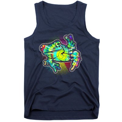 Funny Trippy Hippie Psychedelic Peace Frog Tank Top