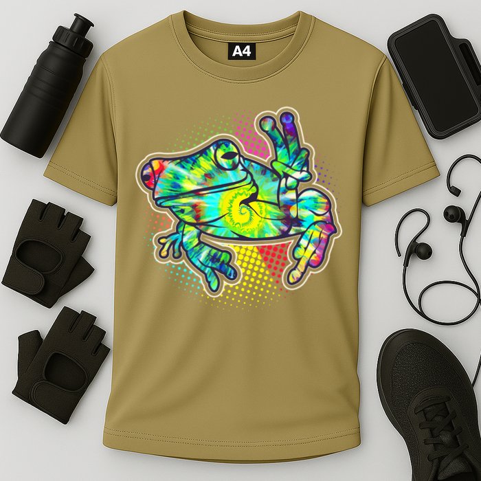 Funny Trippy Hippie Psychedelic Peace Frog Performance Shirt