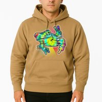 Funny Trippy Hippie Psychedelic Peace Frog Hoodie