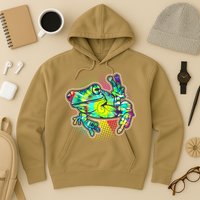 Funny Trippy Hippie Psychedelic Peace Frog Hoodie