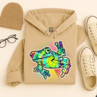 Funny Trippy Hippie Psychedelic Peace Frog Hoodie