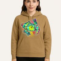 Funny Trippy Hippie Psychedelic Peace Frog Hoodie