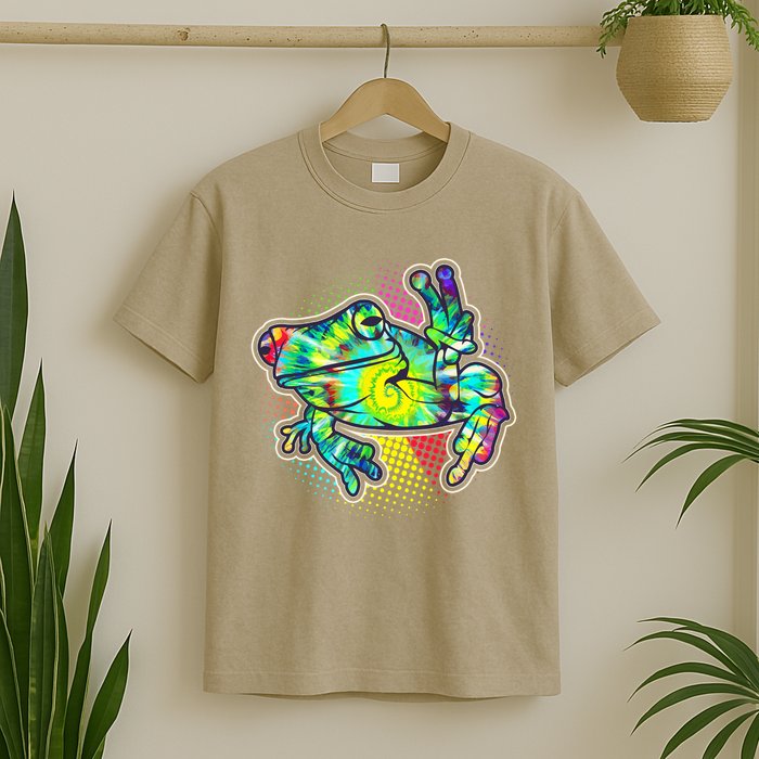 Funny Trippy Hippie Psychedelic Peace Frog T-Shirt
