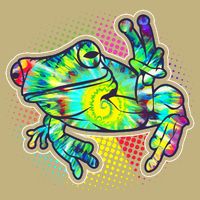Funny Trippy Hippie Psychedelic Peace Frog T-Shirt