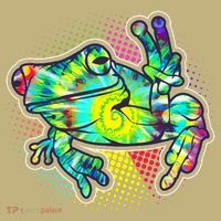 Funny Trippy Hippie Psychedelic Peace Frog Cooling Performance Long Sleeve Crew