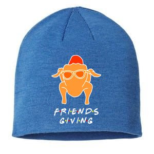 Funny Turkey Happy Friendsgiving Funny Gift For Friends Gift Sustainable Beanie