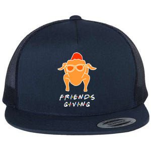 Funny Turkey Happy Friendsgiving Funny Gift For Friends Gift Flat Bill Trucker Hat