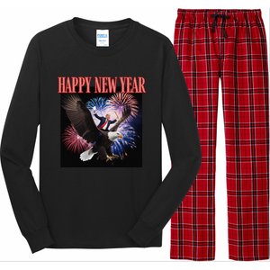 Funny Trump Happy New Year 2025 We Made History Donald Pump Long Sleeve Pajama Set