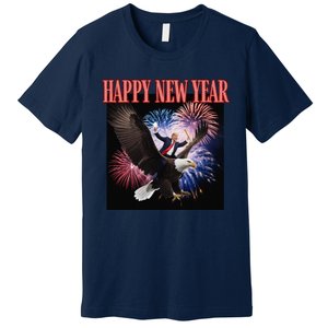 Funny Trump Happy New Year 2025 We Made History Donald Pump Premium T-Shirt