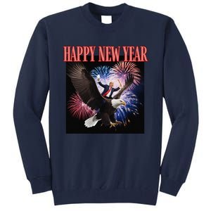 Funny Trump Happy New Year 2025 We Made History Donald Pump Tall Sweatshirt