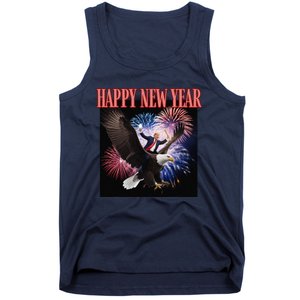 Funny Trump Happy New Year 2025 We Made History Donald Pump Tank Top