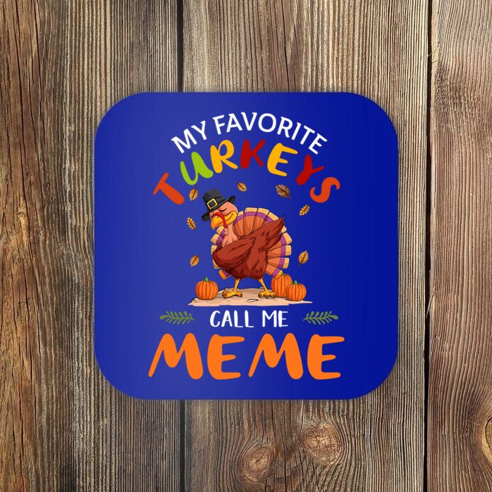 Funny Turkey Holiday Party Meme Matching Thanksgiving Gift Coaster