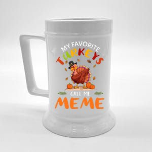 Funny Turkey Holiday Party Meme Matching Thanksgiving Gift Beer Stein