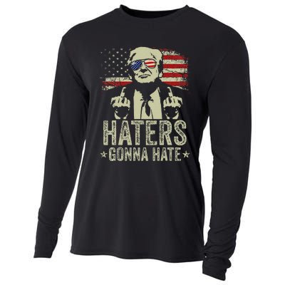 Funny Trump Haters Gonna Hate 2024 Humor Cooling Performance Long Sleeve Crew