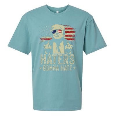 Funny Trump Haters Gonna Hate 2024 Humor Sueded Cloud Jersey T-Shirt