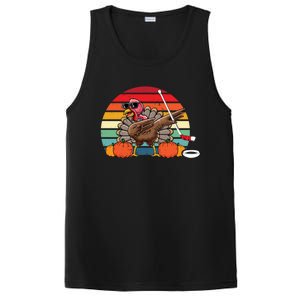 Funny Thanksgiving Hockey Player Team Dabbing Turkey Day Gift PosiCharge Competitor Tank